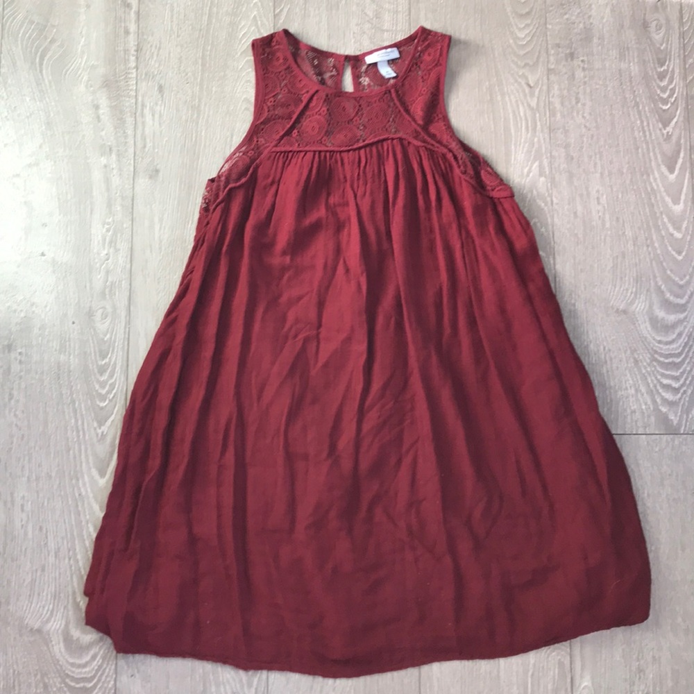 Burgundy maternity dress